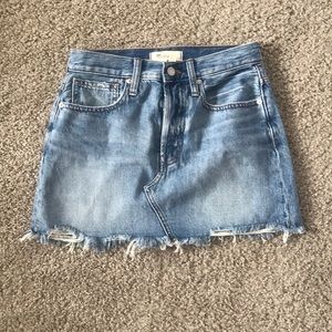 Madewell High Rise Jean Skirt